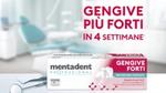 Key visual del prodotto mentadent gengive forti su uno scaffale di uno studio medico dentistico